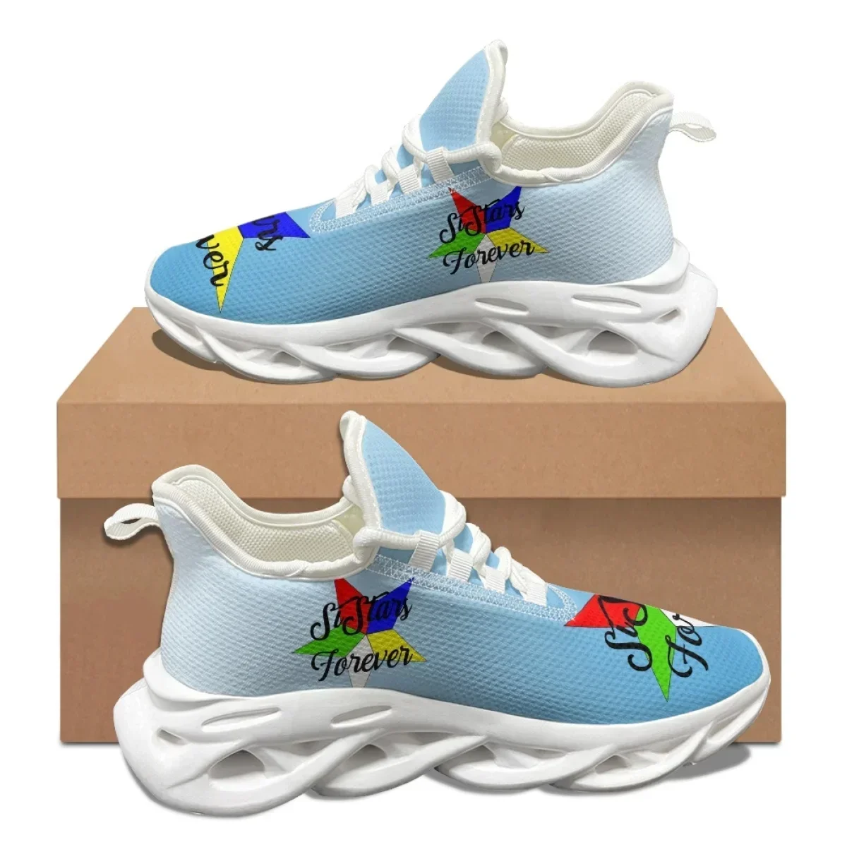 Women Shoes Tennis - Новые женские кроссовки Sky Blue Pentagram