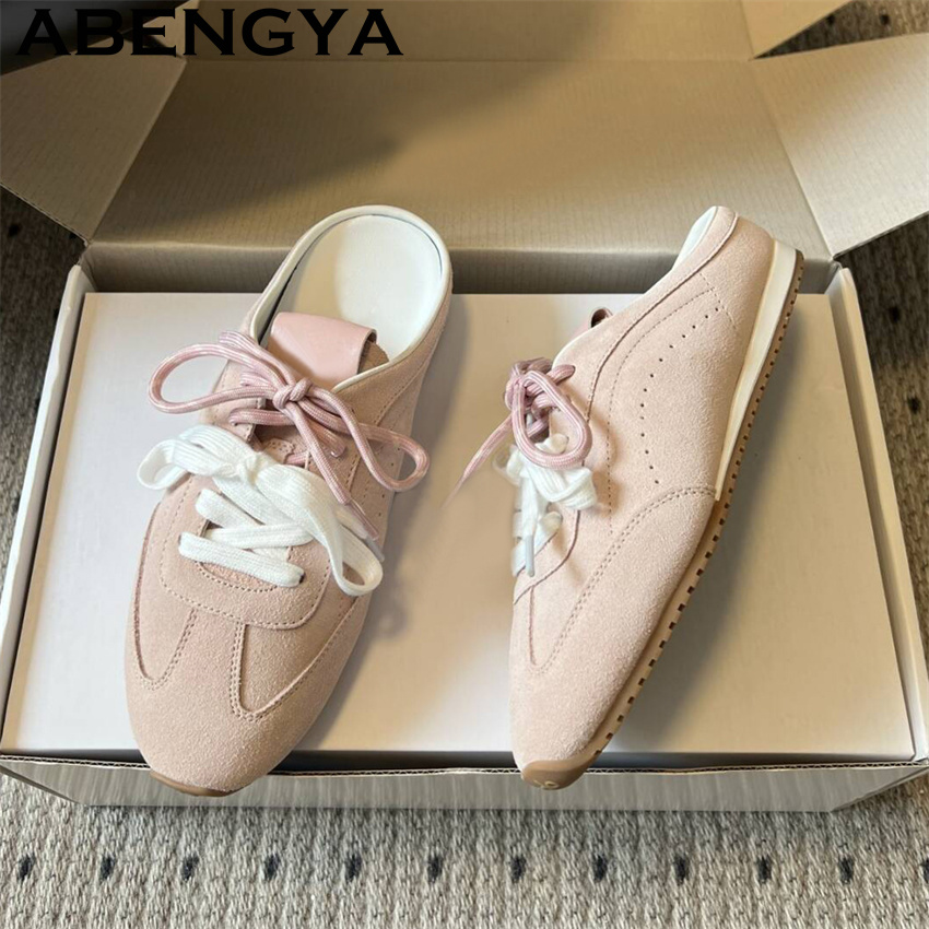 Oxford Lace Up Women - Женские повседневные тапочки на плоской подошве