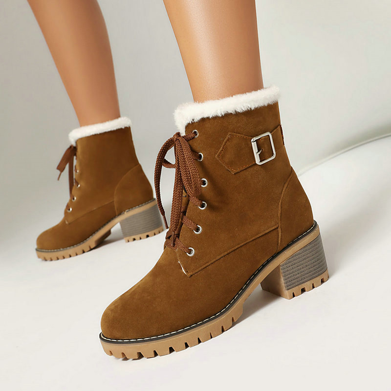 Women'S Xti Shoes - Женские зимние сапоги из замши с