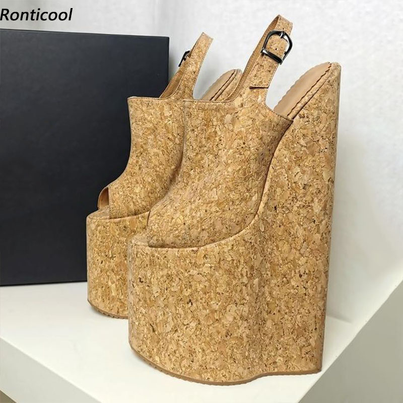 Cork Wedge Sandal - Ronticool/Новые женские босоножки на платформе, пробковые
