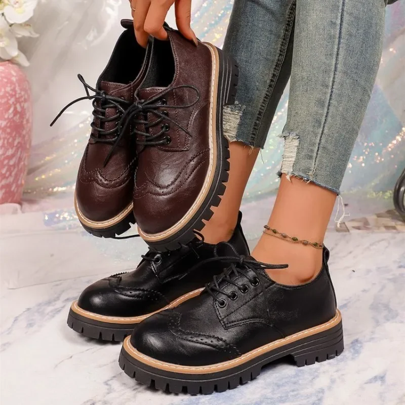 Oxford Lace Up Women - Женские классические оксфорды на платформе с