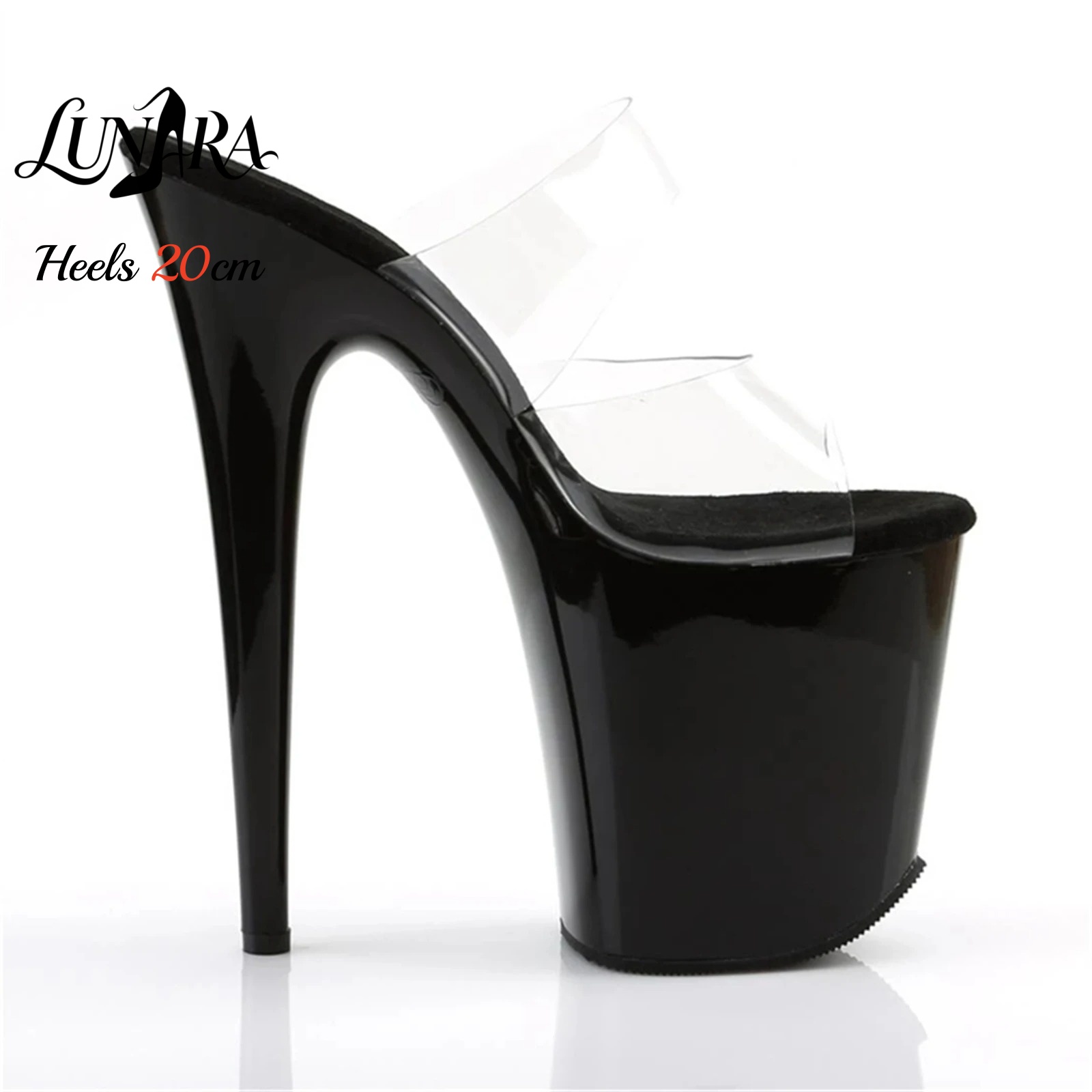 Сексуальные туфли-слиды на уль – обзор и цена Clear Strap Heel