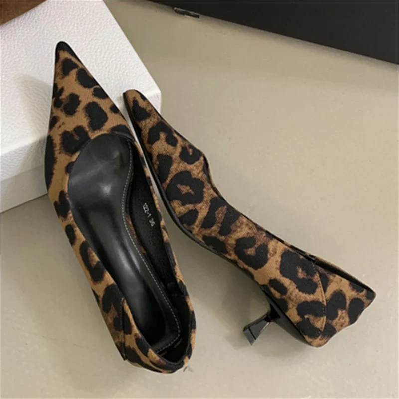 Aneikeh женская брендовая диза – обзор и цена Leopard Print Heels