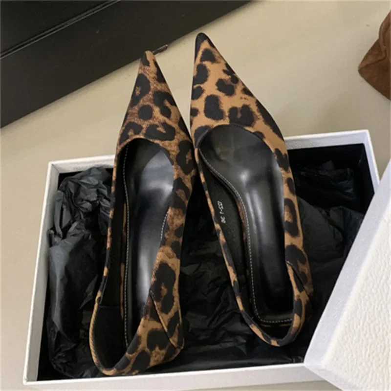Aneikeh женская брендовая диза – обзор и цена Leopard Print Heels