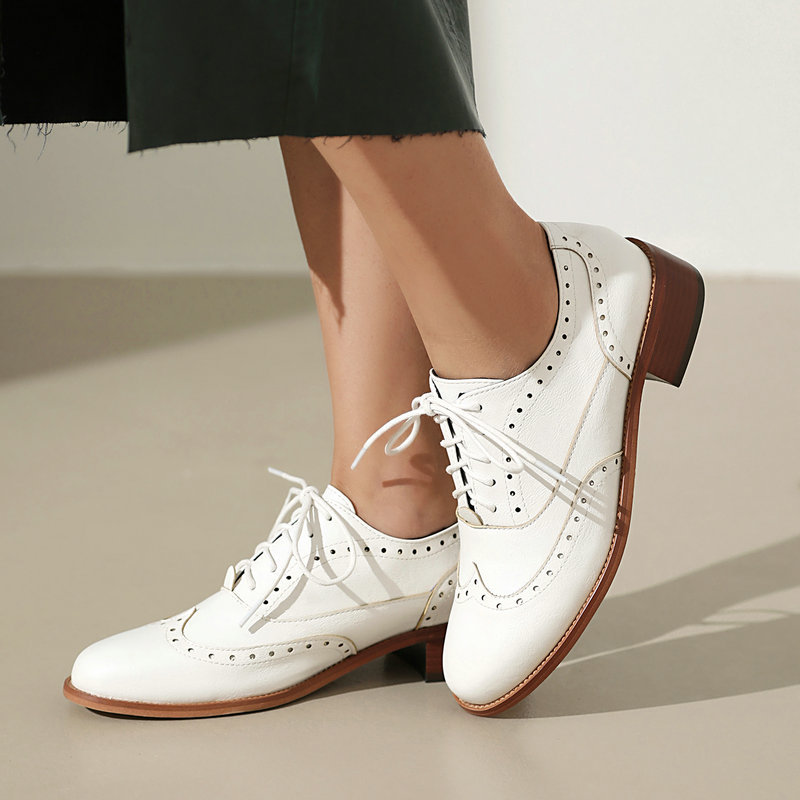 Женские туфли-оксфорды броги н – обзор и цена Oxford Lace Up Women