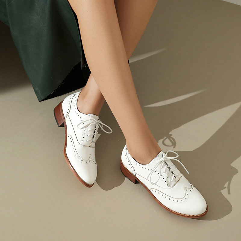 Женские туфли-оксфорды броги н – обзор и цена Oxford Lace Up Women