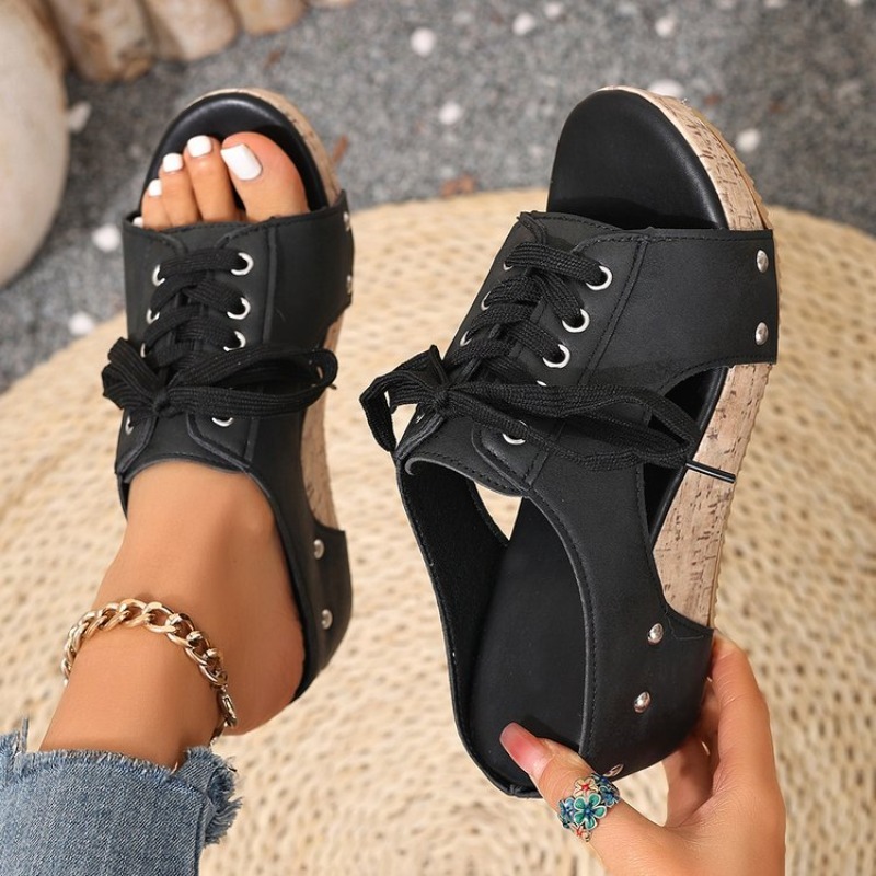 Женские сандалии на танкетке с – обзор и цена Cork Wedge Sandal