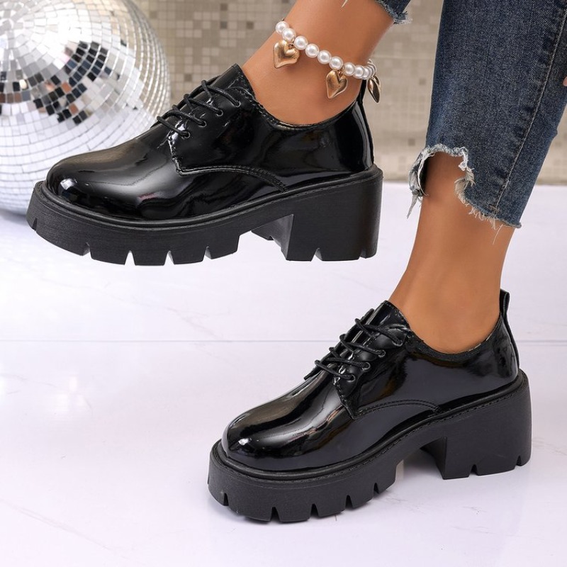 Новые женские весенние черные  – обзор и цена Oxford Lace Up Women