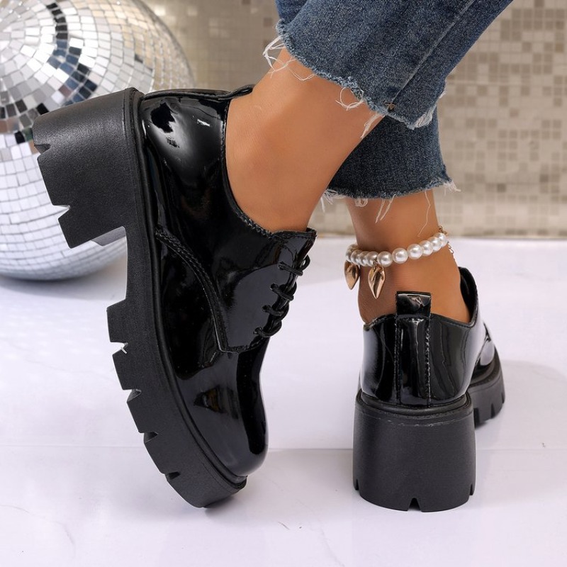 Новые женские весенние черные  – обзор и цена Oxford Lace Up Women