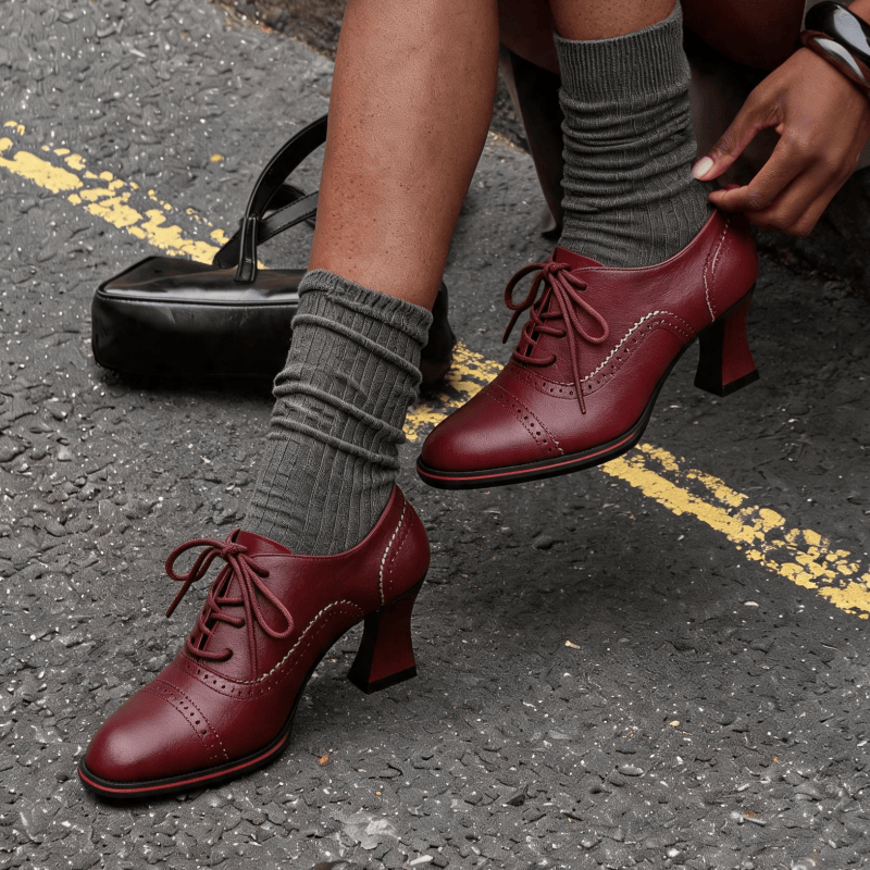 Женские туфли-оксфорды из иску – обзор и цена Oxford Lace Up Women