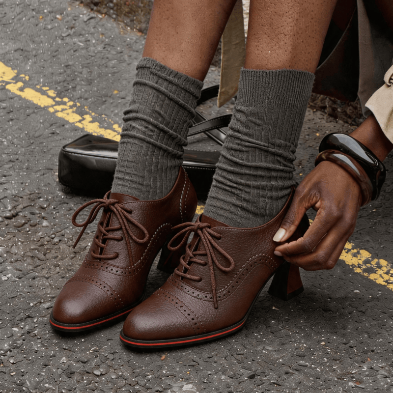 Женские туфли-оксфорды из иску – обзор и цена Oxford Lace Up Women