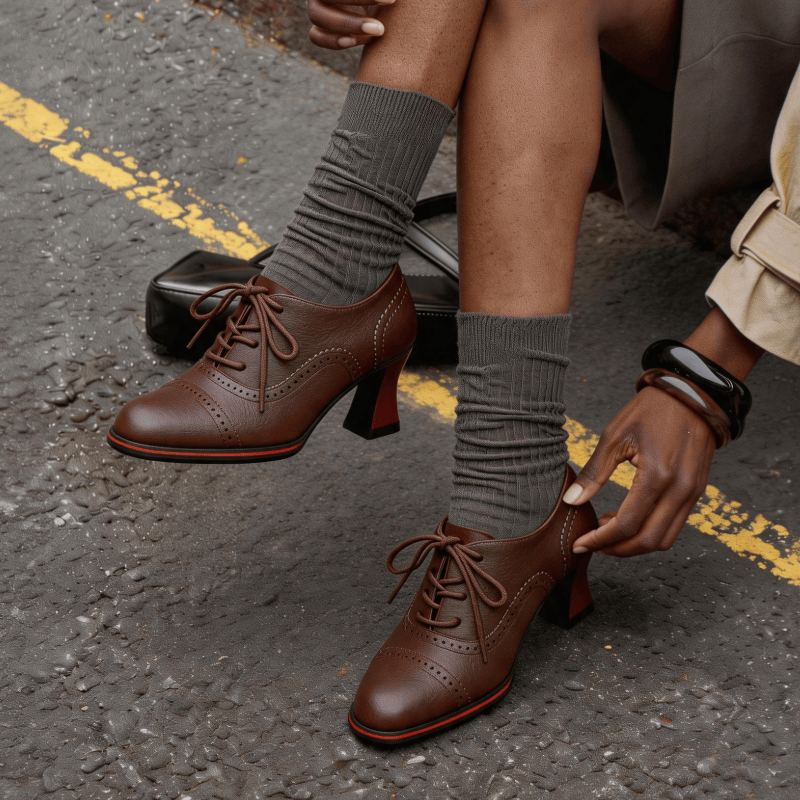 Женские туфли-оксфорды из иску – обзор и цена Oxford Lace Up Women