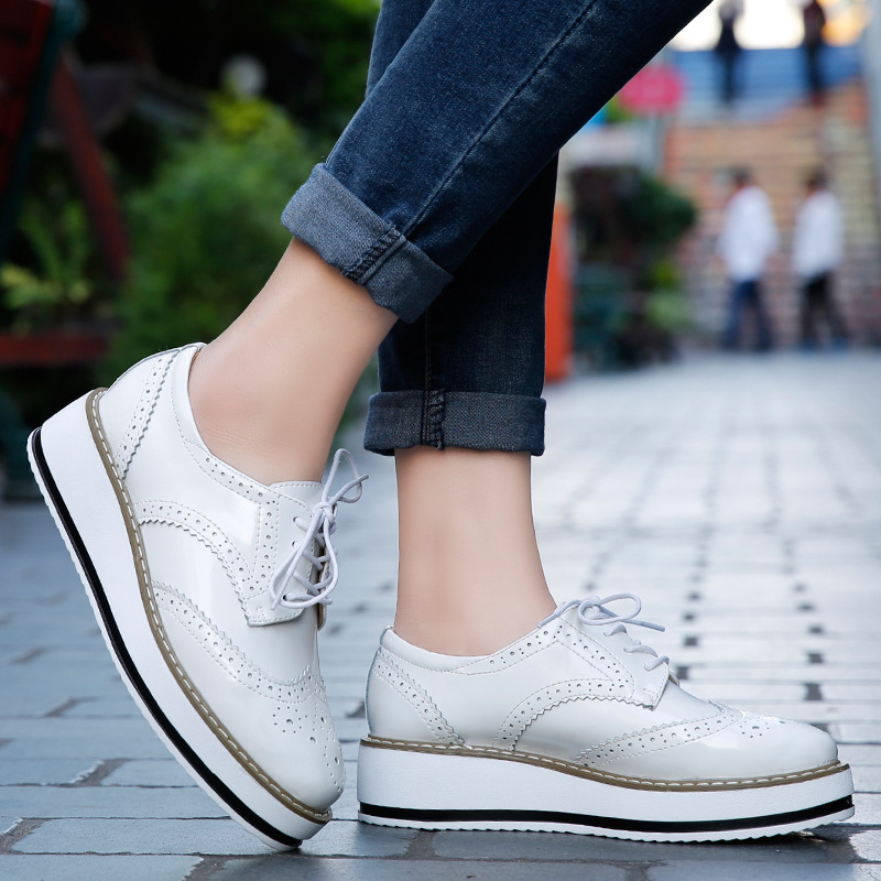 Туфли женские кожаные на толст – обзор и цена Oxford Lace Up Women